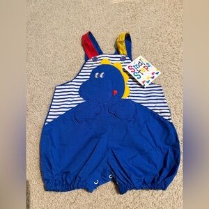 Vintage Small Steps Dinosaur Baby Romper